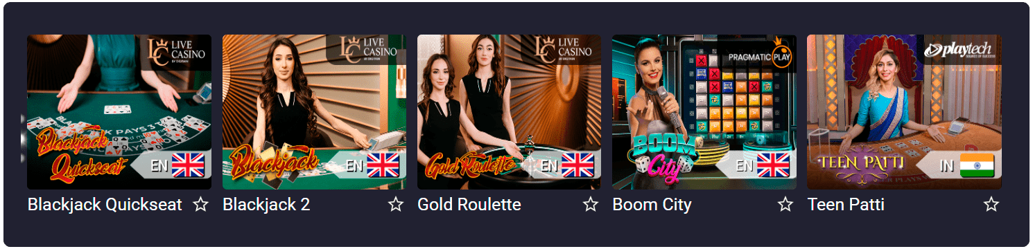 live casino new games